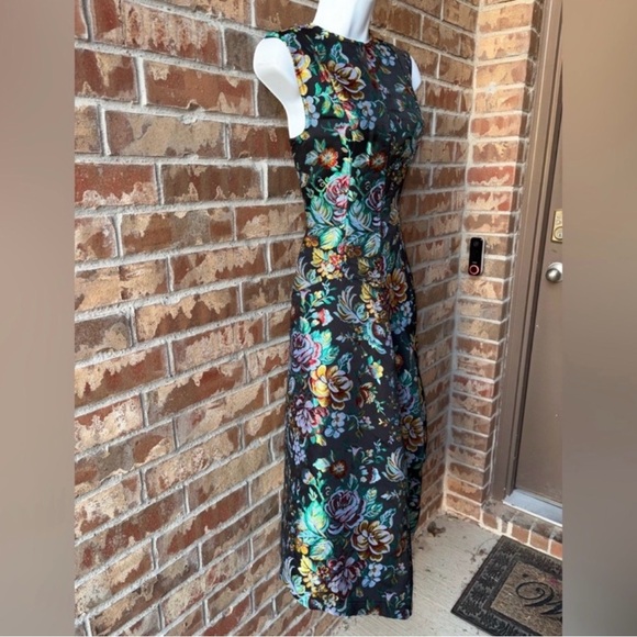 Marques' Almeida Brocade Sleeveless DENIM Dress Assymetric Hem size L(8) NWT - Picture 5 of 15